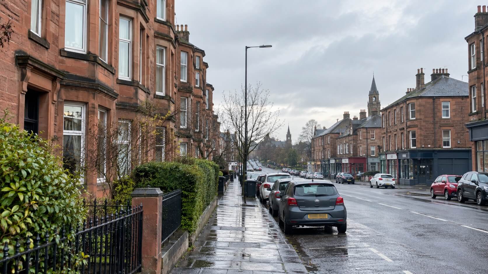 A sandstone terrace in Rutherglen on the Lanarkshire edge of Glasgow